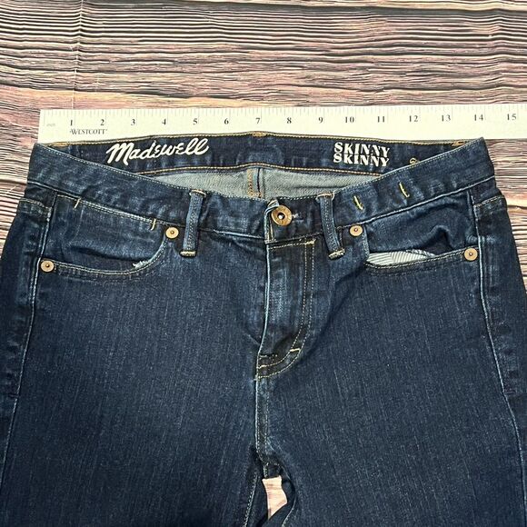 Madewell Women Jeans Size 27x32 Skinny‎ Stretch Denim Jeans Dark Wash Blue Jeans - Picture 9 of 13